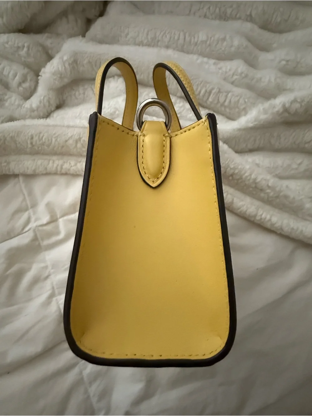 Coach Yellow Leather Mini Tote with Signature 'C'